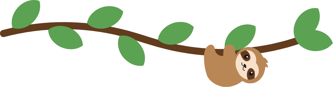 Animation of sloth on branch